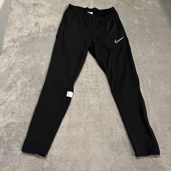 Nike Dri-Fit Pants Mens Small Black DA2800-013 Soccer Training Athletic Zippered - Picture 1 of 11